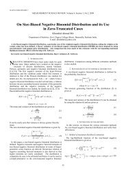 On Size-Biased Negative Binomial Distribution and its Use in Zero ...