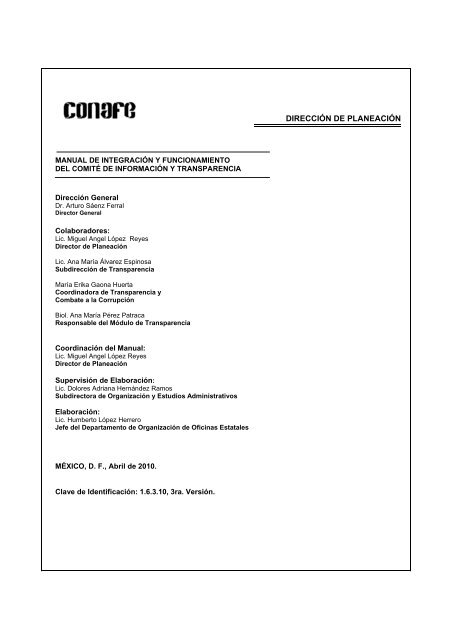 Manual de IntegraciÃ³n y Funcionamiento del ... - conafe.edu.mx