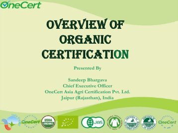 Overview of Organic Certification