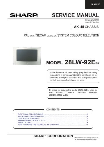 28LW92E SERVICE MANUAL 00 VERSION - Page de test