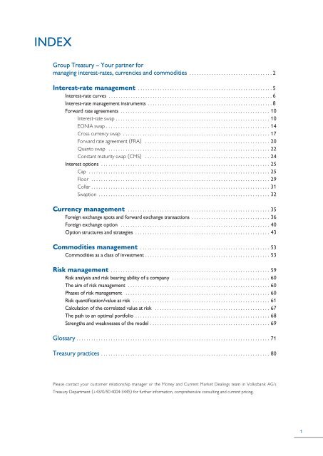 instruments in interest-rate, currency and ... - Volksbank AG