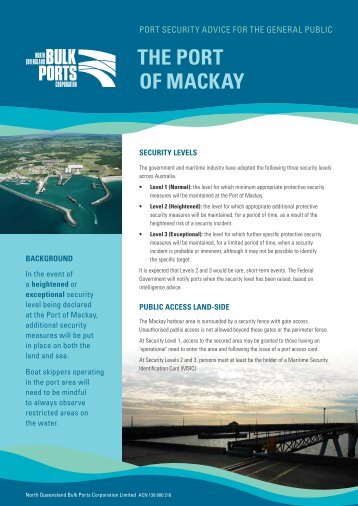 THE PORT OF MACKAY - North Queensland Bulk Ports Corporation