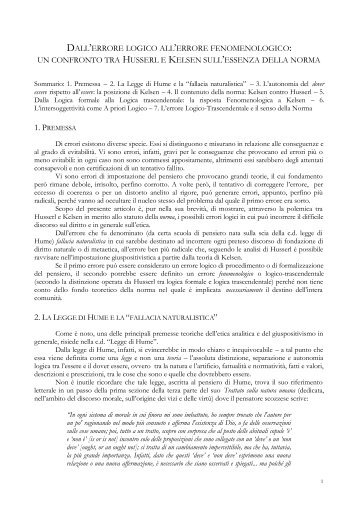 dall'errore logico all'errore fenomenologico: un ... - Rivista S.S.E.F.