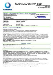 Foaming Sanitiser - MSDS - CYNDAN Chemicals