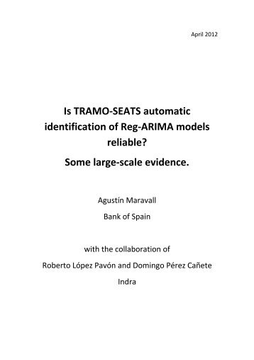 Is TRAMO-SEATS automatic identification of Reg-ARIMA ... - Cemfi