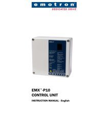 EMX-P Instruction manual - Emotron