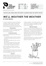 WE'LL WEATHER THE WEATHER - The Poetry Society