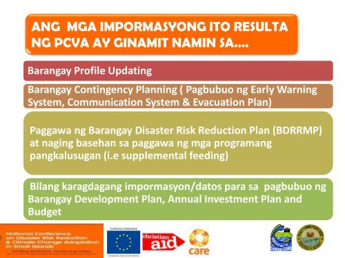 Participatory Capacity and Vulnerability Assessment in Barangay ...