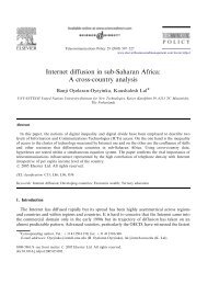 Internet diffusion in sub-Saharan Africa: A cross-country analysis