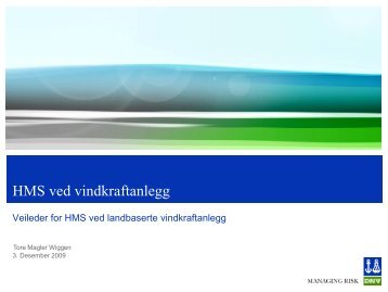 HMS ved vindkraftanlegg - Energi Norge