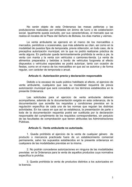 Ordenanza reguladora de la venta ambulante - Ayuntamiento de ...