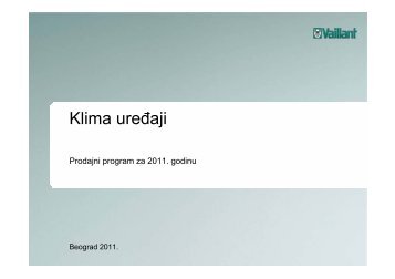 Klimatizacija - Vaillant klime 2011