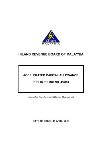 inland revenue board of malaysia - Malaysian Institute of Accountants