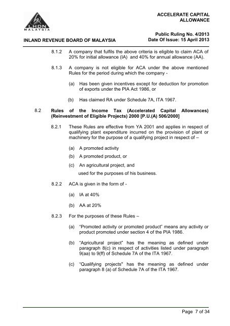 inland revenue board of malaysia - Malaysian Institute of Accountants