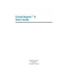 Crystal Reports 9 User's Guide