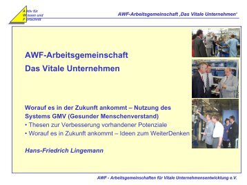 AWF-Arbeitsgemeinschaft Das Vitale Unternehmen