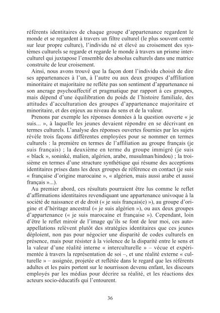 Ethnicisation des rapports entre ÃƒÂ©lÃƒÂ¨ves : une approche ... - CNDP