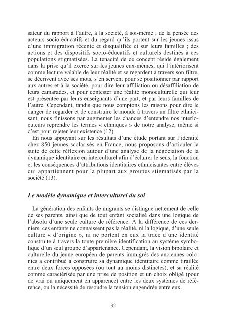 Ethnicisation des rapports entre ÃƒÂ©lÃƒÂ¨ves : une approche ... - CNDP