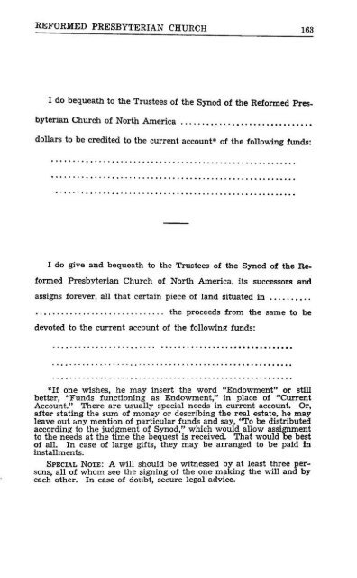 Reformed Presbyterian Minutes of Synod 1947