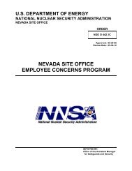 NSO O 442.1C, Nevada Site Office Employee Concerns Program