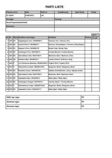 PARTI LISTE - Nesk