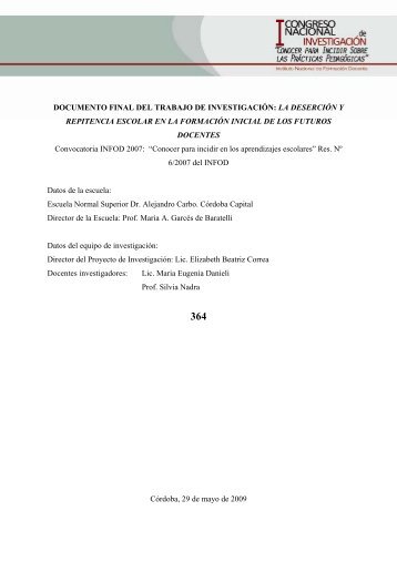 TRABAJO FINAL DEL PROYECTO DE INVESTIGACION: - Cedoc