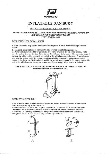 XM Inflatable Danbuoy & Light Instruction Manual - Safety Marine