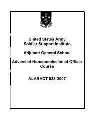 alaract 028-2007 - Soldier Support Institute - U.S. Army