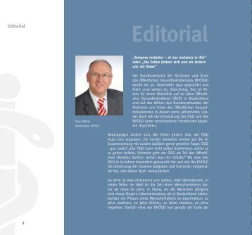 Editorial (Dr. Klaus Walter, Vorsitzender)