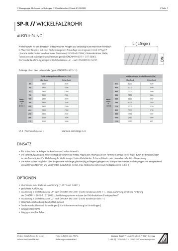 sp-r // Wickelfalzrohr - Aumayr GmbH