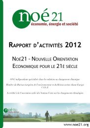 Rapport d'activité 2012 - Noé21