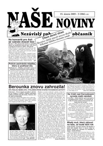 Berounka znovu zahrozila! - naÅ¡e noviny archiv