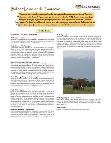 Safari âLo mejor de Tanzaniaâ - Escapadas a tu medida