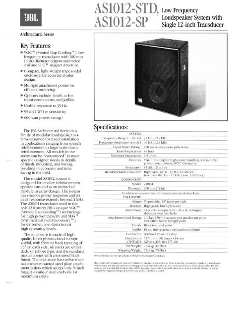 AS1012 - JBL Professional