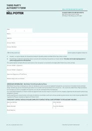 third party authority form - Bell Potter Securities