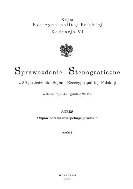 Aneks - Sejm Rzeczypospolitej Polskiej