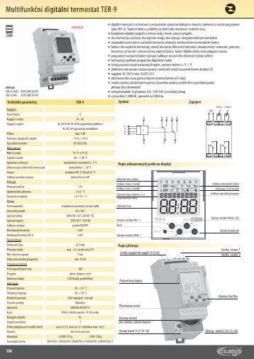 MultifunkÄnÃ­ digitÃ¡lnÃ­ termo stat TER-9 - ELKO EP, sro