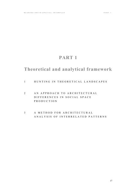 Reading Socio-Spatial Interplay - Arkitektur- og designhÃ¸gskolen i ...