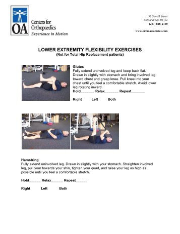 LOWER EXTREMITY FLEXIBILITY EXERCISES