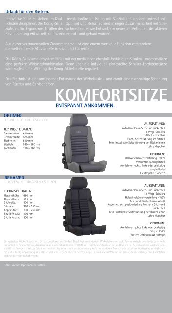 KOMFORTSITZE - König Komfort- und Rennsitze GmbH