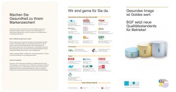 Gesundes Image ist Goldes wert: BGF setzt neue Qualitätsstandards ...