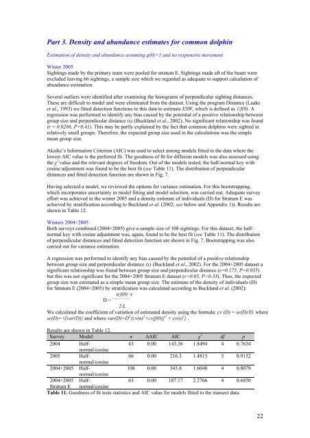 Report of a cetacean survey in the Western Approaches of the ...