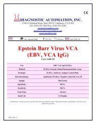 EBV, VCA IgG - Diagnostic Automation : Cortez Diagnostics