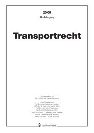 TranspR Register 2009 - Deutsche Gesellschaft fÃ¼r Transportrecht