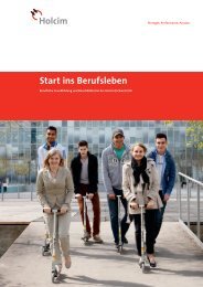 Start ins Berufsleben (PDF-Datei, 1.8 MB) - Holcim Schweiz