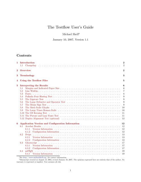 The Testflow User's Guide - Mirror