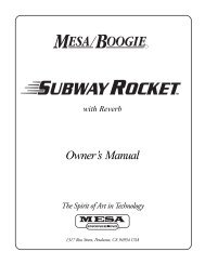 Subway Reverb Rocket User Manual2 - Mesa Boogie