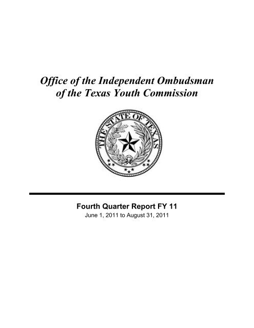 Office of the Independent Ombudsman of the Texas Youth ...