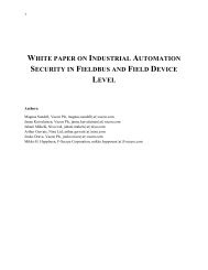 white paper on industrial automation security in fieldbus and
