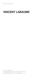 VINCENT LABAUME - Galerie Loevenbruck